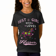 Nur ein Mädchen, das Lieben im Shirt Pferde Frauen