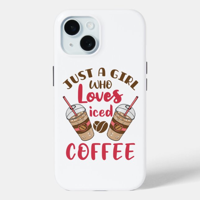 Nur ein Mädchen, das Lieben Kaffee geippt hat Case-Mate iPhone Hülle (Rückseite)
