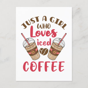 Nur ein Mädchen, das Lieben Kaffee geippt hat Postkarte