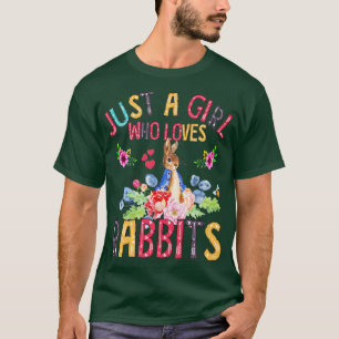 Nur ein Mädchen, das Lieben Kaninchen Niedliche Ha T-Shirt