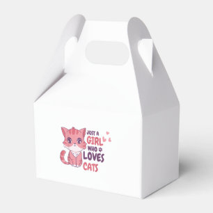 Nur ein Mädchen, das Lieben Katzen Niedliche Katze Geschenkschachtel