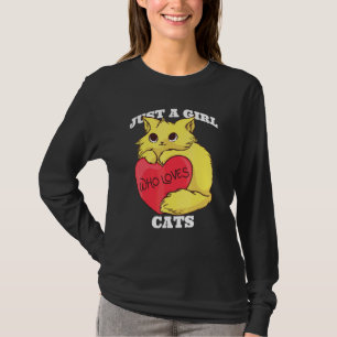 Nur ein Mädchen, das Lieben Katzen Niedliche Katze T-Shirt