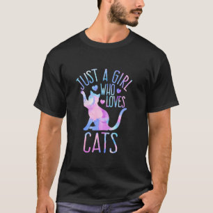 Nur ein Mädchen, das Lieben Katzen Pastel Galaxy C T-Shirt