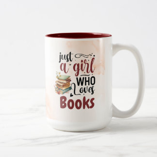 Nur ein Mädchen, das Lieben kocht Kaffee-Tasse Zweifarbige Tasse
