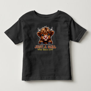 Nur ein Mädchen, das Lieben Kuh Highland Lover Ges Kleinkind T-shirt