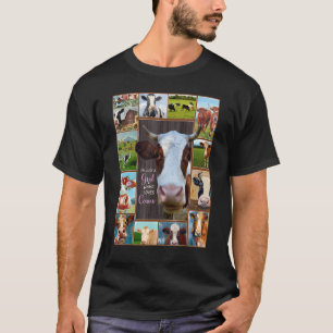 Nur ein Mädchen, das Lieben Kuh Niedliche Kostüme  T-Shirt