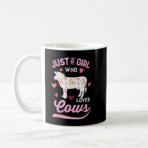 Nur ein Mädchen, das Lieben Kühe Silhouette Niedli Kaffeetasse