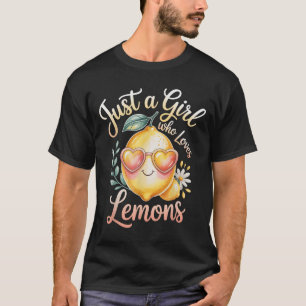 Nur ein Mädchen, das Lieben Lemons Women Girls - N T-Shirt