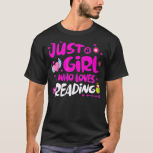 Nur ein Mädchen, das Lieben liest T-Shirt