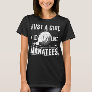 Nur ein Mädchen, das Lieben Manatees Funny Manatee T-Shirt