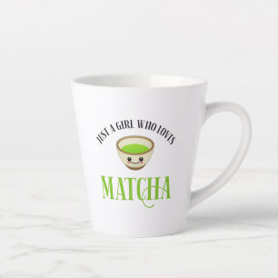 Nur ein Mädchen, das Lieben Matcha Milchtasse