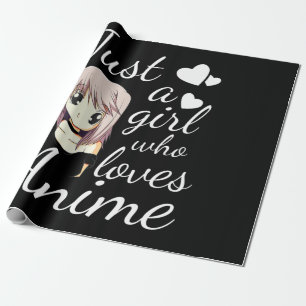 Nur ein Mädchen, das Lieben niedliches Cosplay an Geschenkpapier