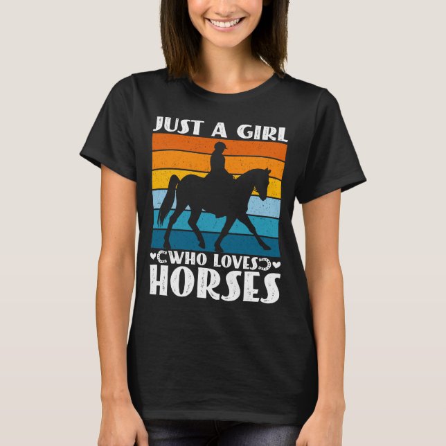 Nur ein Mädchen, das Lieben Pferde Funny Pferd Bes T-Shirt (Vorderseite)