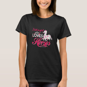 Nur ein Mädchen, das Lieben Pferde I Reitsport H T-Shirt
