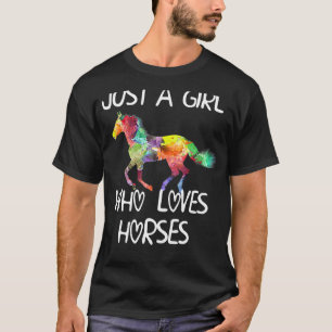 Nur ein Mädchen, das Lieben Pferde Niedlich schöne T-Shirt