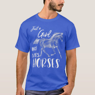 Nur ein Mädchen, das Lieben Pferde reiten Niedlich T-Shirt