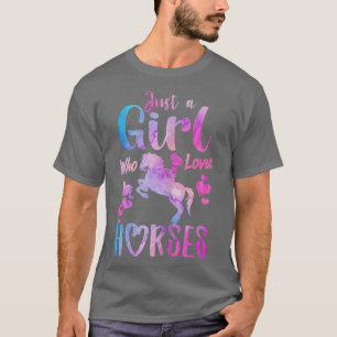 Nur ein Mädchen, das Lieben Pferde reiten Niedlich T-Shirt