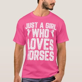 Nur ein Mädchen, das Lieben Pferde  Reiten T-Shirt