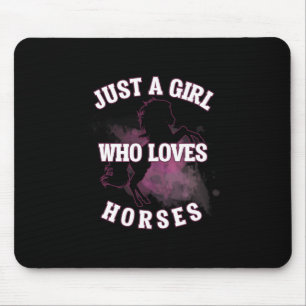 Nur ein Mädchen, das Lieben Pferde Sportler Reiten Mousepad