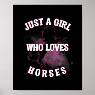 Nur ein Mädchen, das Lieben Pferde Sportler Reiten Poster