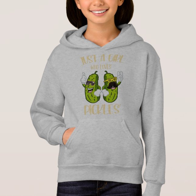 Nur ein Mädchen, das Lieben pickelt Hoodie (Vorderseite)
