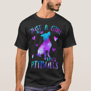 Nur ein Mädchen, das Lieben Pitbules Galaxy Space T-Shirt