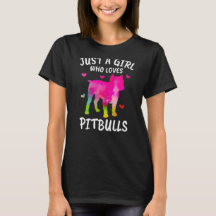 Nur ein Mädchen, das Lieben Pitbull Terrier Dog Ei T-Shirt