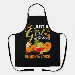 Nur ein Mädchen, das Lieben Pumpkin Gewürz Herbst Schürze