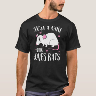 Nur ein Mädchen, das Lieben Rats Funny Rat Girl T-Shirt