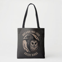 Nur ein Mädchen, das Lieben Ravens Owls Art Tasche