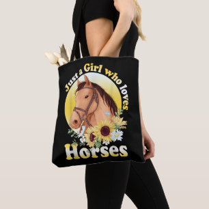 Nur ein Mädchen, das Lieben Reiten Tasche
