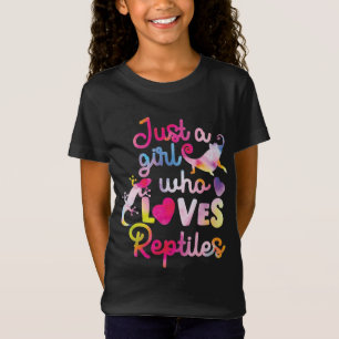 Nur ein Mädchen, das Lieben Reptilien Eidechse Was T-Shirt