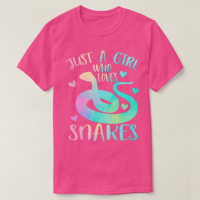 Nur ein Mädchen, das Lieben Schlangen Niedliche Sc T-Shirt (Design vorne)