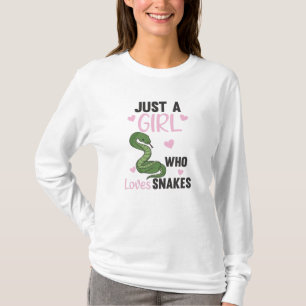 Nur ein Mädchen, das Lieben Schlangen niedliche Sc T-Shirt