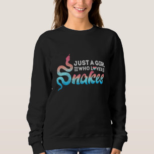 Nur ein Mädchen, das Lieben Schlangen Schlangen Wa Sweatshirt
