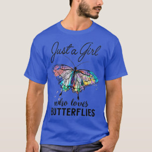 Nur ein Mädchen, das Lieben Schmetterlinge Entomol T-Shirt