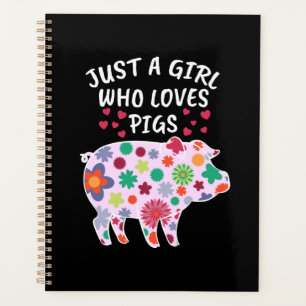 Nur ein Mädchen, das Lieben schweine Geschenke Fr Planer