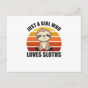 Nur ein Mädchen, das Lieben Sloths Sweet Heart Slo Postkarte