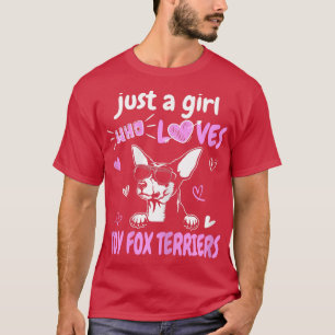 Nur ein Mädchen, das Lieben Spielzeug für Terrier T-Shirt