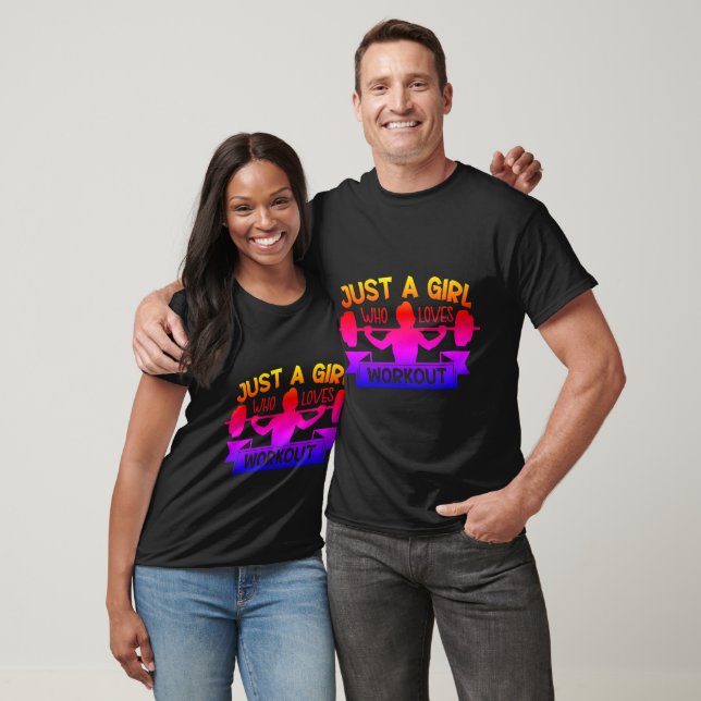 Nur ein Mädchen, das Lieben trainiert Fitness T -  T-Shirt (Unisex)