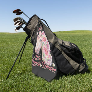 Nur ein Mädchen, das Lieben Unicorn Golfhandtuch