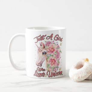 Nur ein Mädchen, das Lieben Unicorn Kaffeetasse