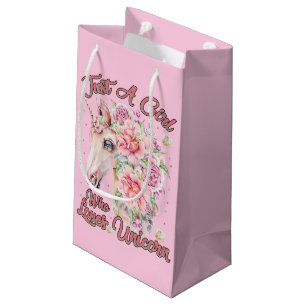 Nur ein Mädchen, das Lieben Unicorn Kleine Geschenktüte