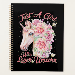 Nur ein Mädchen, das Lieben Unicorn Planer