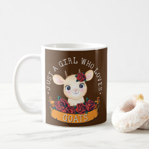 Nur ein Mädchen, das Lieben Ziegen Bauer Frauen Z Kaffeetasse