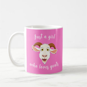 Nur ein Mädchen, das Lieben ziegen Funny Cartoon Kaffeetasse