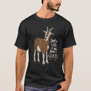 Nur ein Mädchen, das Lieben Ziegen Niedliche Landt T-Shirt