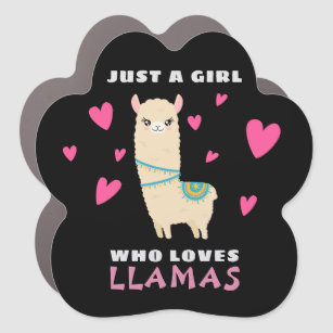 Nur ein Mädchen, das Llamas Liebe Auto Magnet