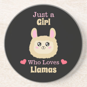 Nur ein Mädchen, das Llamas Liebe Getränkeuntersetzer