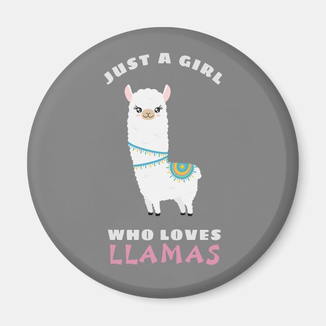 Nur ein Mädchen, das Llamas Liebe Magnet (Vorne)
